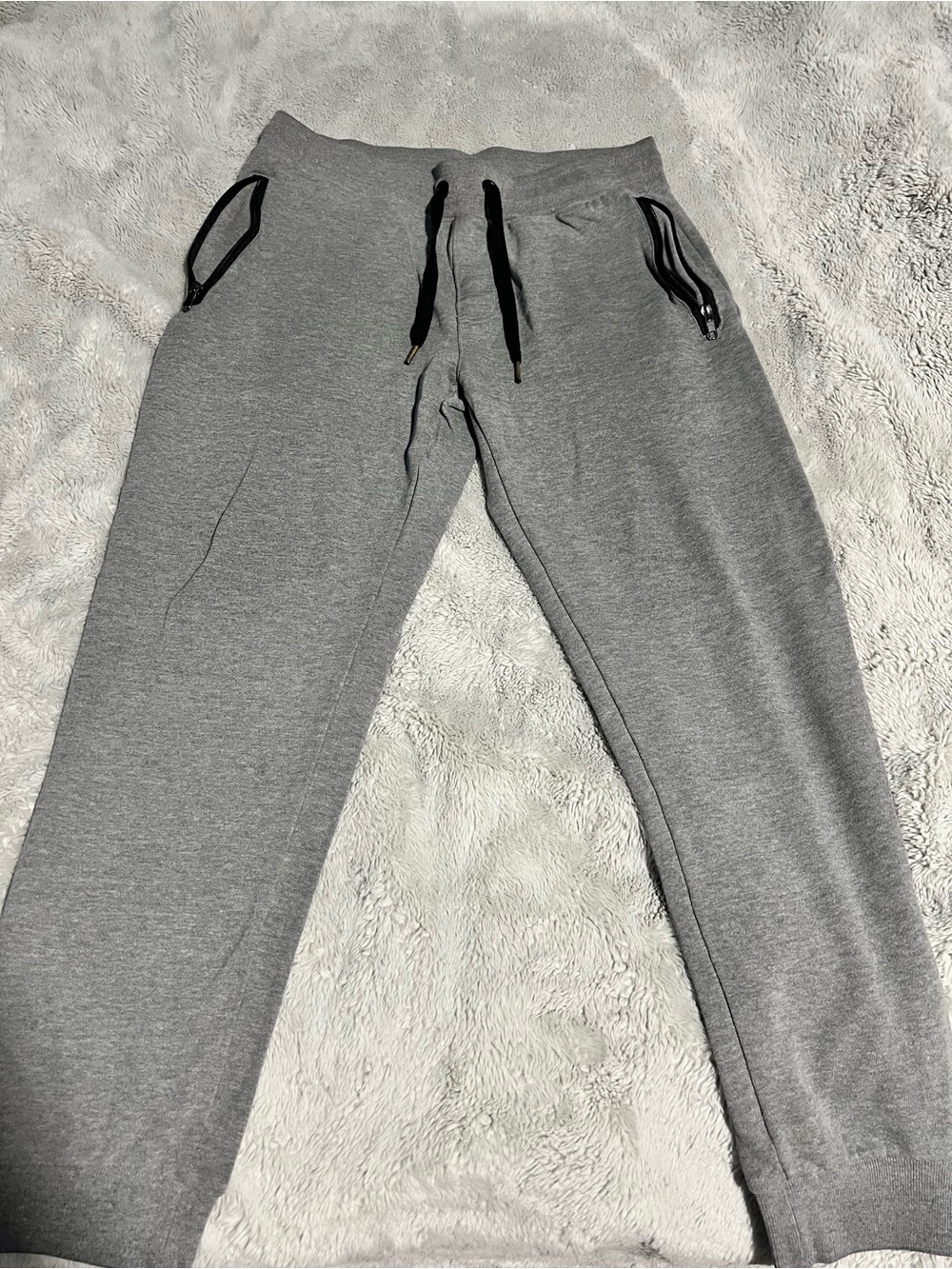 Aeropostale Gray Mens Jogger Sweatpants with Black Drawstrings
